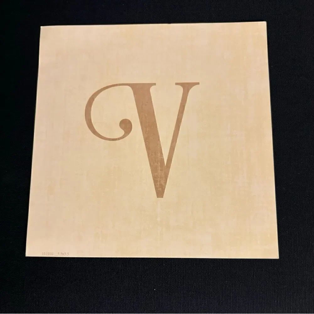 5.5” NEW! “V” Square Monogram Letter Print Ready to be Framed Print Only